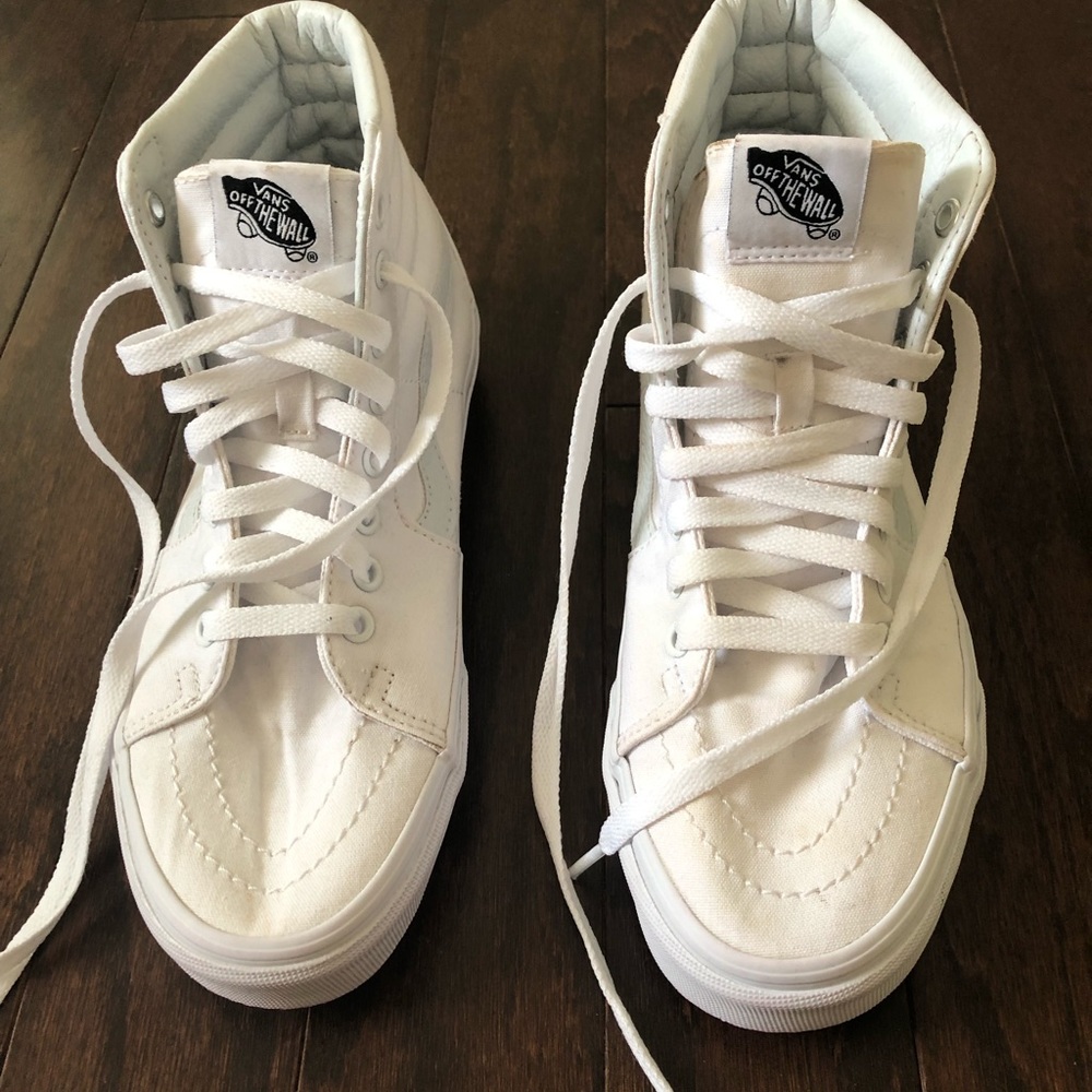Van’s women’s white high top shoes